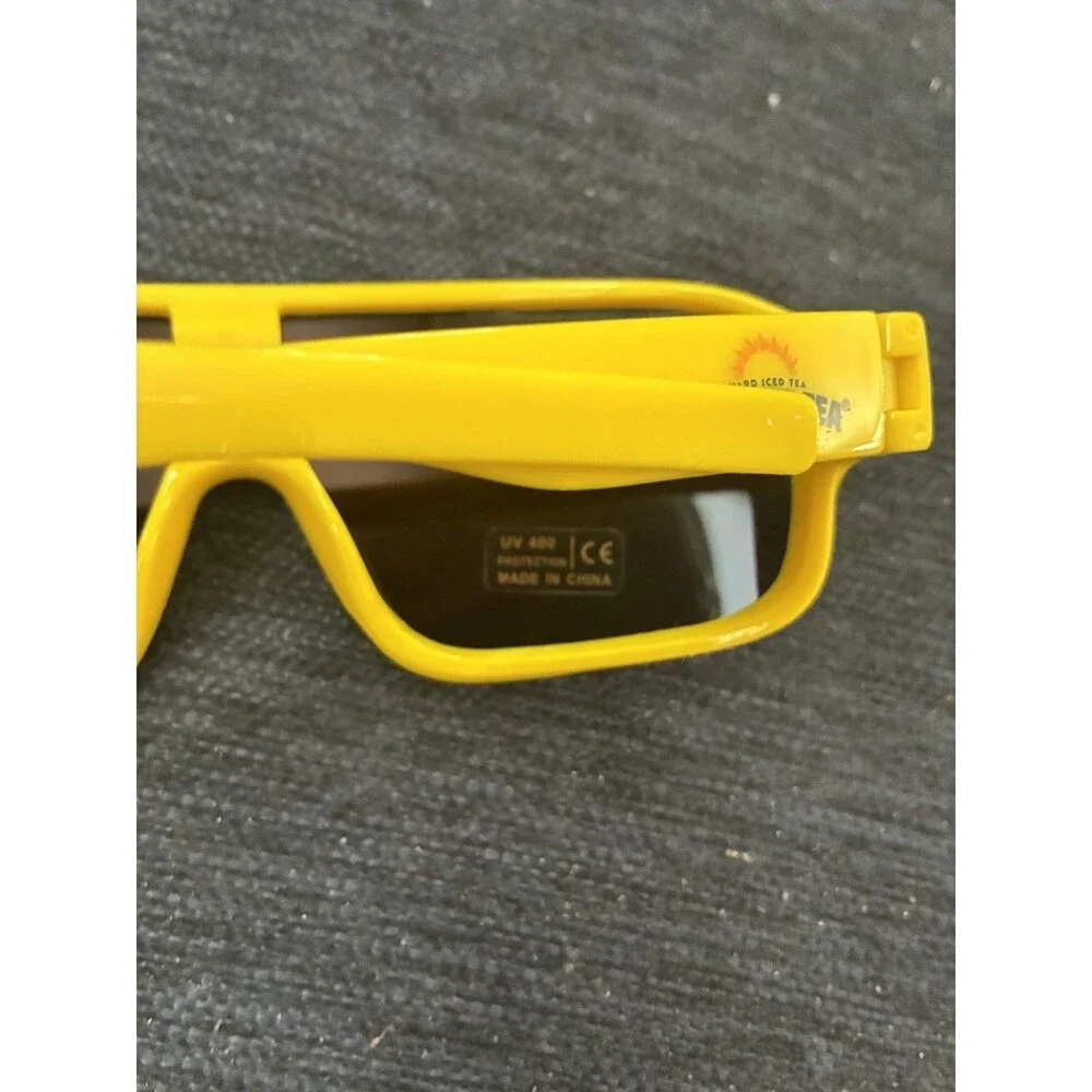 Twisted Tea Shield Style Yellow Mirrored Adult Sunglasses